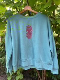 Image 1 of Summer Harvest Sweatshirt in Turquoise XL