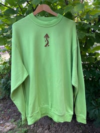 Image 1 of Mushroom Lady Sweatshirt in Spring Green XXL