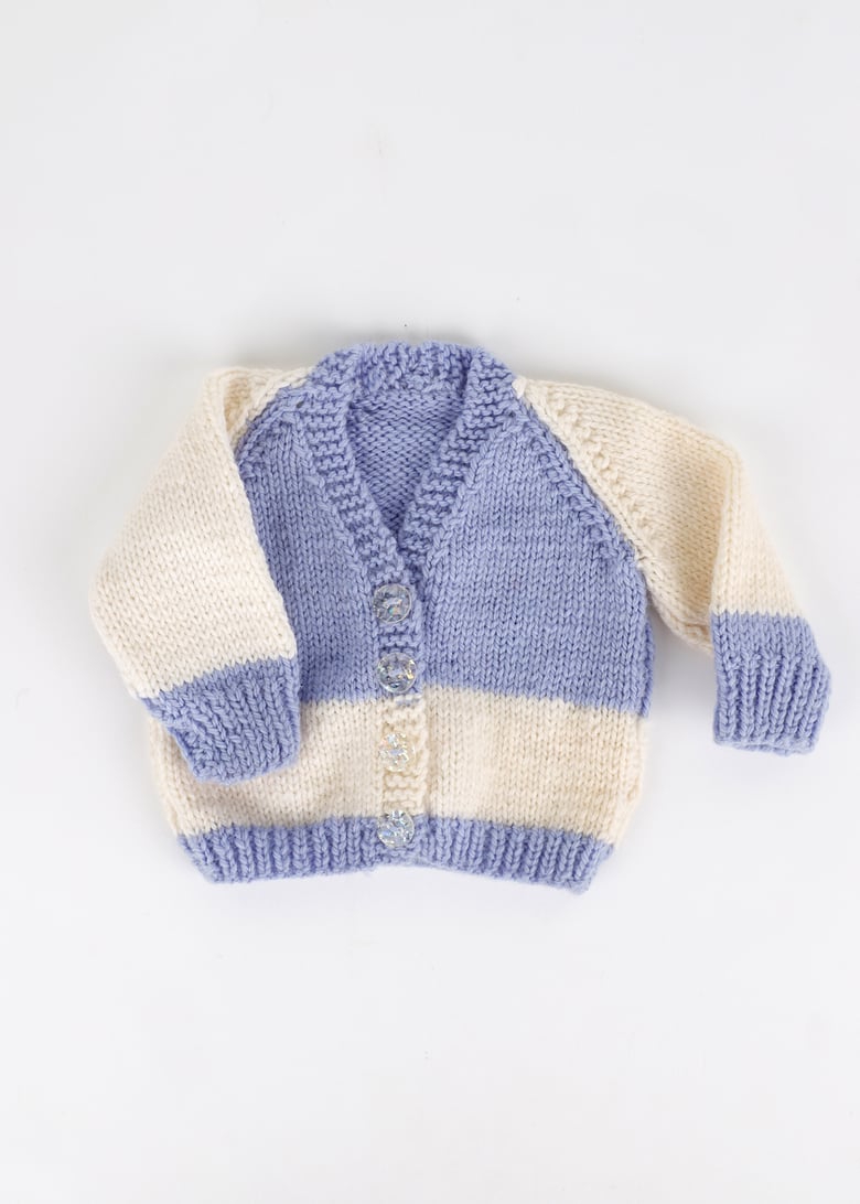 Image of Lilac Baby Cardigan - 0 to 3 mths