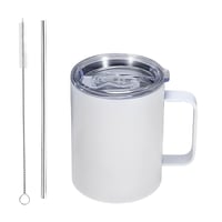 Image 8 of 12OZ Sublimation Thermos Cup Stainless Steel Coffee Mug With Lid Double Wall Vacuum Flask With Handl