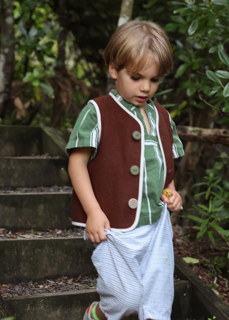 Image of Colour Block Vest Fundraiser - Brown 4 yrs