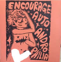 Image 2 of Encourage Autoandrophilia Original A5 Linocut Print 