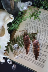 Amethyst Fern Earrings 