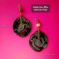 Image 2 of Follow Your Bliss Wood Earrings