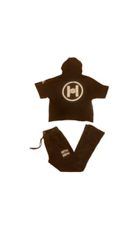 Image of M O E Stacked Sweatsuit (Black)