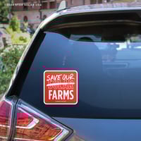 Image 2 of 'Save Our Farms' Window Cling