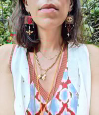 Image 2 of Orechini 'Memento Mori' ricamati