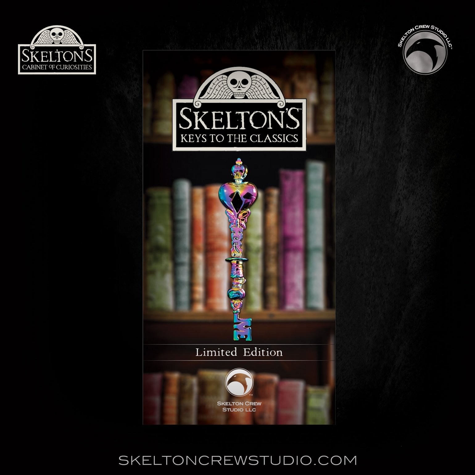 Image of Skelton's Keys to the Classics: Limited Edition Key to Wonderland Rainbow Edition Pin!