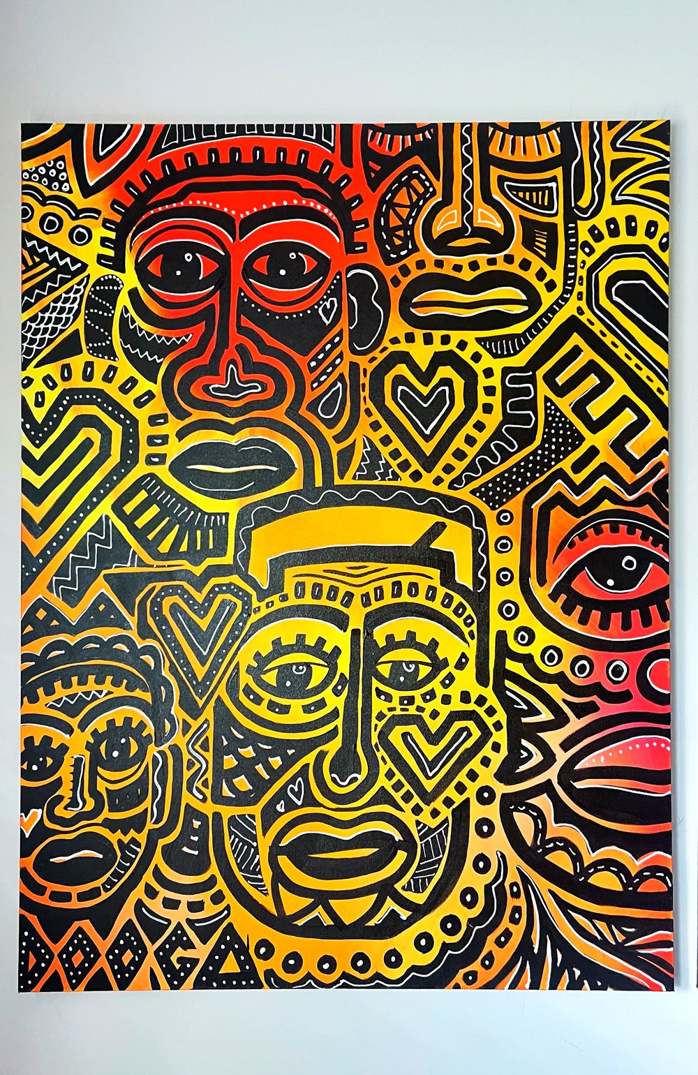 Image of Faces 2 - Original Painting 