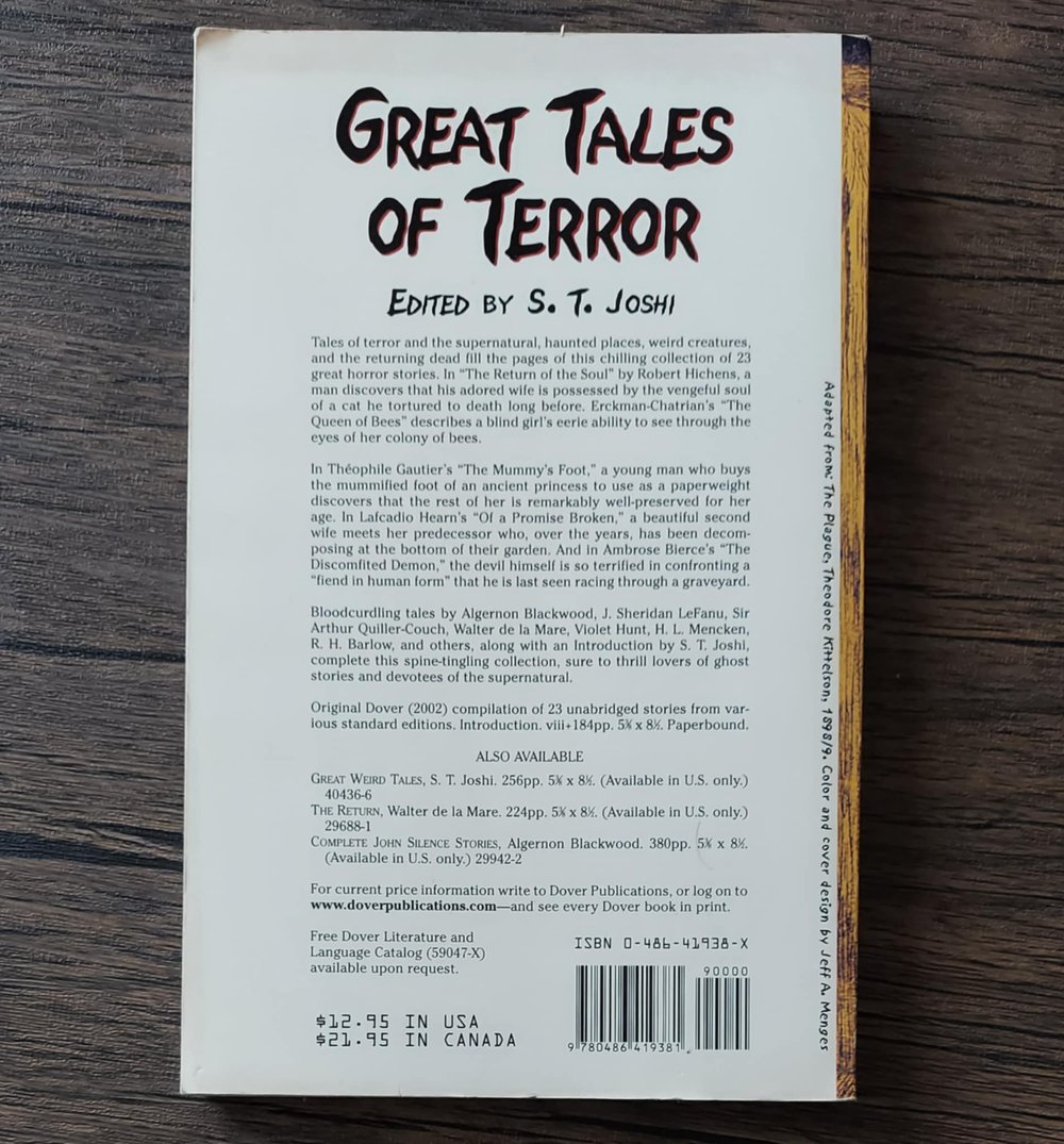 Great Tales of Terror, edited by S. T. Joshi