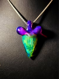 Image 2 of Shark tooth pendant made with sea sylme and royal jelly