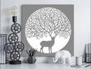 Image 1 of Grey ‘The Stag’ Canvas Print