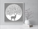 Image 2 of Grey ‘The Stag’ Canvas Print