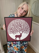 Image 4 of Grey ‘The Stag’ Canvas Print