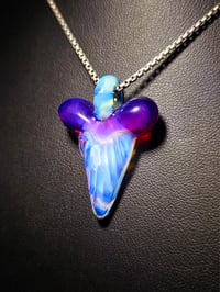 Image 3 of Shark tooth pendant made with moonstone and royal jelly. 