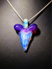 Image 2 of Shark tooth pendant made with moonstone and royal jelly. 