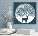 Image 1 of Teal ‘The Stag’ Canvas Print