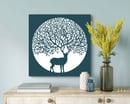 Image 2 of Teal ‘The Stag’ Canvas Print