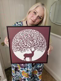 Image 3 of Teal ‘The Stag’ Canvas Print