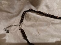 Image 5 of REAL HUMAN BONE Brown BEAD  ROSARY Made from a rib bone and Real animal vertebrae