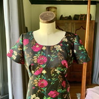 Image 4 of Designer Satin Floral Dress & Jacket XL