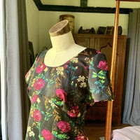 Image 5 of Designer Satin Floral Dress & Jacket XL