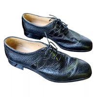 Image 1 of Gravati Deruta Black Peccary Leather Oxford 8.5