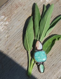 Image 1 of semi-custom triplet: opal + turquoise 