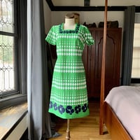 Image 2 of Mod Green Pop Art Dress Medium