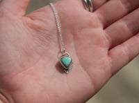 Image 2 of dainty pilot mountain turquoise necklace