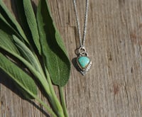Image 1 of dainty pilot mountain turquoise necklace