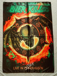 Image 1 of OVERKILL - Live in Overhausen Flag (cloth poster Banner tapestry) Old school Thrash metal