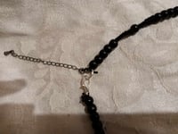 Image 4 of REAL HUMAN BONE BLACK BEAD ROSARY Made from a rib bone and Real animal vertebrae