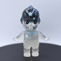 Image 2 of Color Changing UV Reactive White to Purple Glow in the Dark 3 inch Brain Kewtie Double Cast Figure