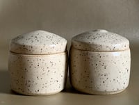 Image 2 of Small Speckled Lidded Storage Jar