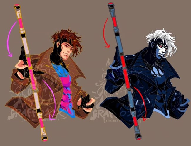 Spin Me' Right Round Baby- A Gambit Enamel Pin 