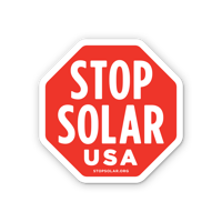 Image 1 of 'Stop Solar USA' Vinyl Sticker - 2.75"
