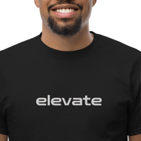 Image 10 of Black Embroidered Elevate T-Shirt