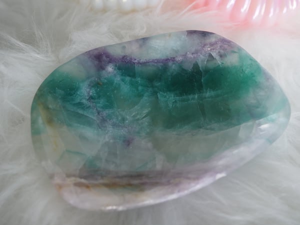 Image of Fluorite Purple, Green, Clear Bowl