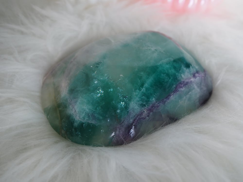 Image of Fluorite Purple, Green, Clear Bowl