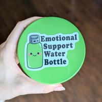 Image 3 of Emotional Support Water Bottle Clear Vinyl Sticker