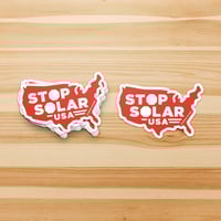 Image 2 of 'Stop Solar USA - America' Vinyl Sticker - 3.25"