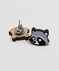 Image 1 of Raccoon Earrings