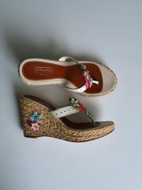 Image 4 of Coach Floral Espadrille Wedges - US 7