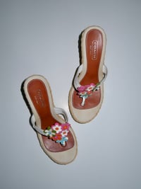 Image 2 of Coach Floral Espadrille Wedges - US 7