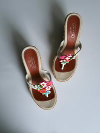 Image 6 of Coach Floral Espadrille Wedges - US 7