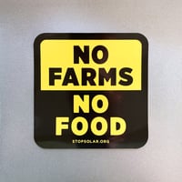 Image 3 of 'No Farms, No Food' Window Cling