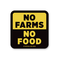 Image 1 of 'No Farms, No Food' Car Magnet