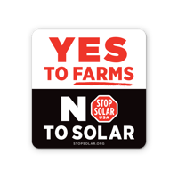 Image 1 of 'Yes to Farms' Car Magnet
