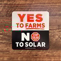 Image 3 of 'Yes to Farms' Car Magnet